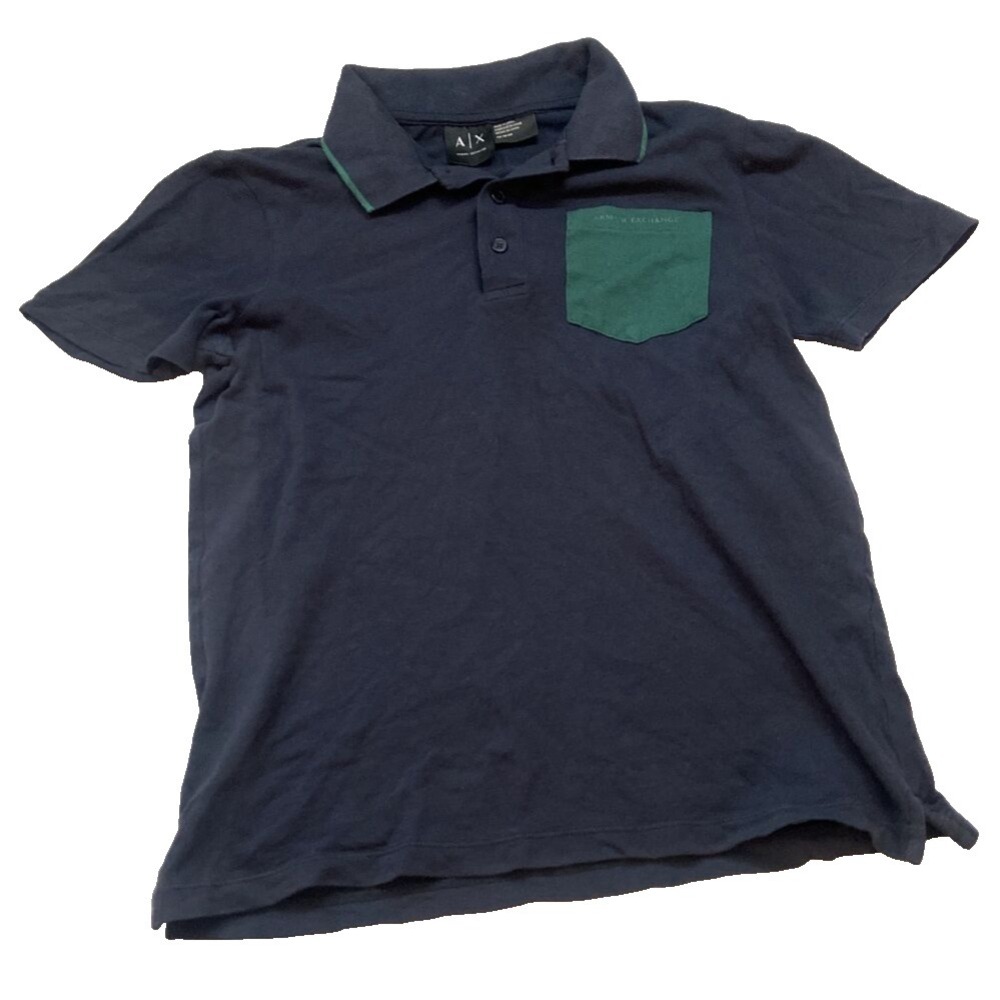 Armani Exchange AX Boys Polo Shirt XS – Short Sleeve Logo Top